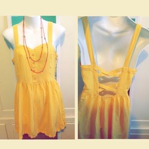 Yellow Summer Strap Dress