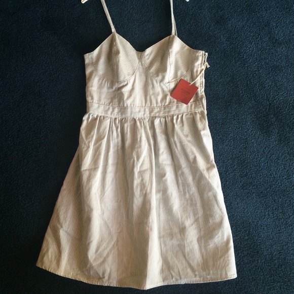 New white stripped dress