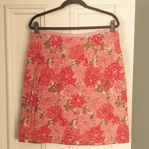 Floral skirt w/clear sequin detail Snak for Anthro