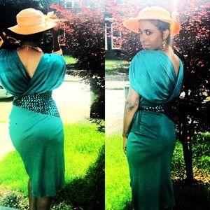 Teal Green Vintage w/ Layers&Sequins