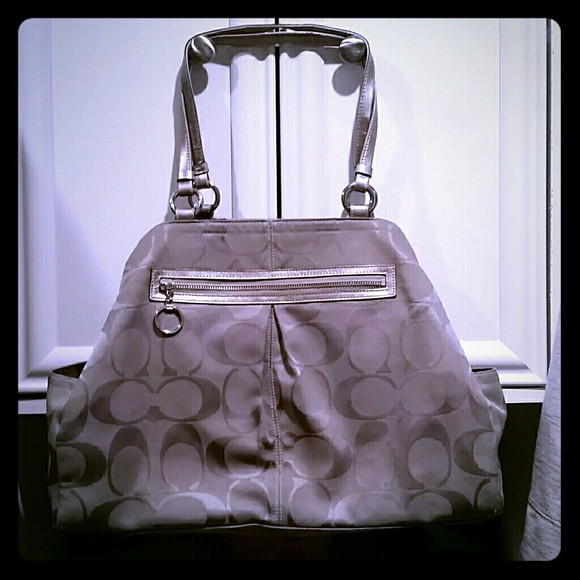 Gray coach purse