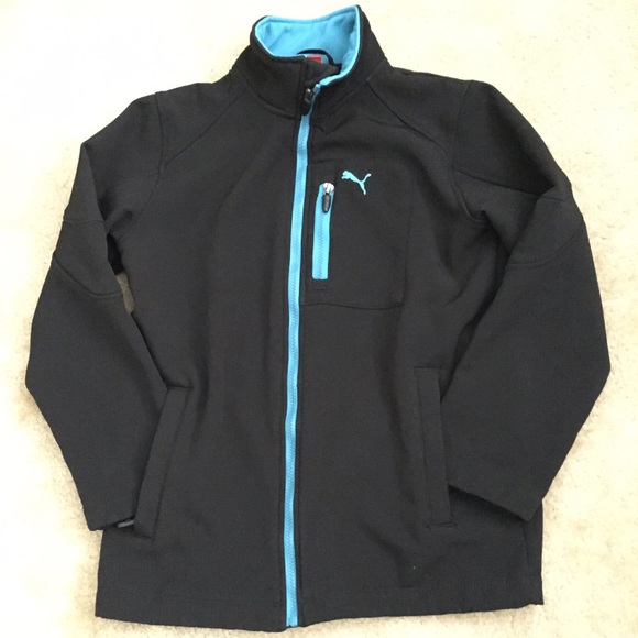 Black and Turqoise Boys' Puma Jacket