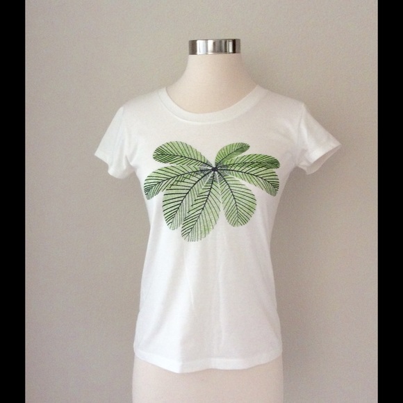 Palm Leaf Print T-Shirt (NWOT)