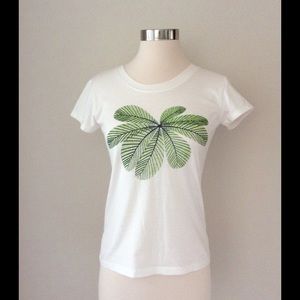 Palm Leaf Print T-Shirt (NWOT)