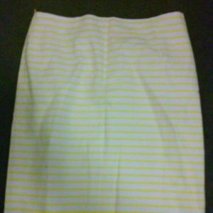 Cute yellow stripped pencil skirt