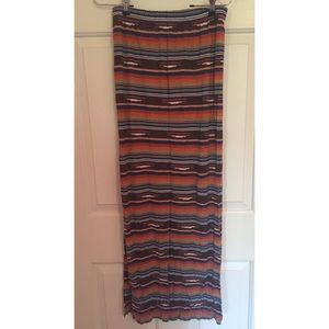 Aztec print maxi skirt