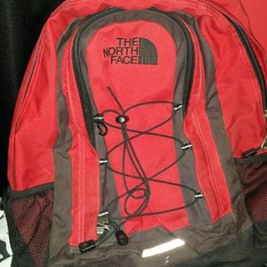 Red northface back pack