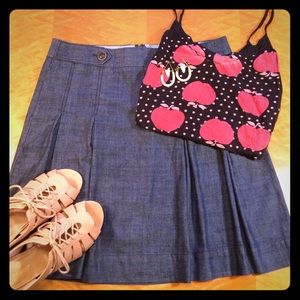 J. Crew Jean Skirt With Pockets
