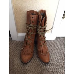 Bourbon Brown Roper Style Heeled Boots!