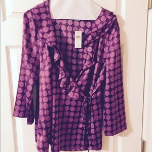 Ann Taylor wrap around blouse