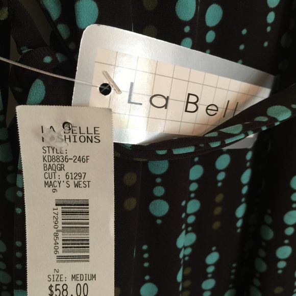 Pretty DWF-styled wrap-around Teal Dots on Brown - Picture 2 of 4