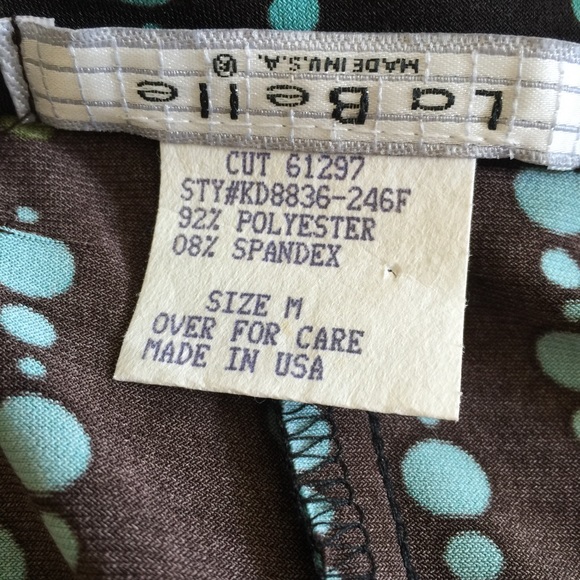 Pretty DWF-styled wrap-around Teal Dots on Brown - Picture 3 of 4