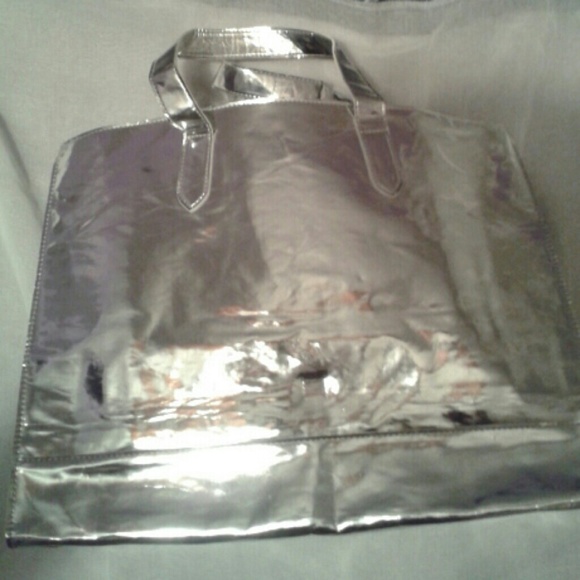 Silver tote bag