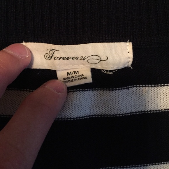 Navy and white striped sweater - Picture 2 of 2