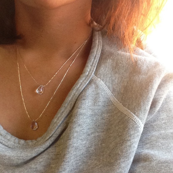 Aquamarine and 14k gold necklace