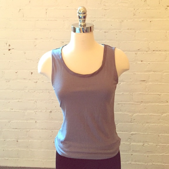 Gray Banana Republic Tank w/ Satin Neckline!