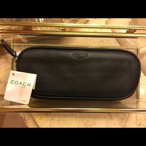 100% authentic Coach leather soft glasses case