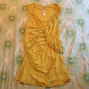 Yellow Anthropologie Top