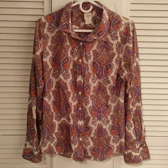 J Crew The Perfect Shirt light weight cotton LS