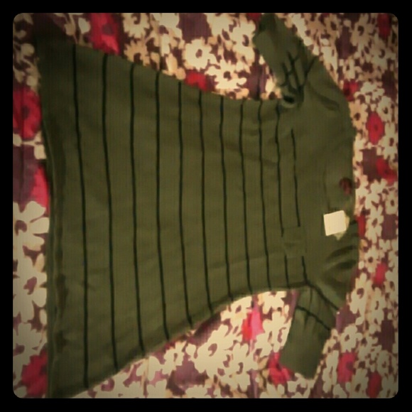 Gray and Black Stripped Sweater Dress