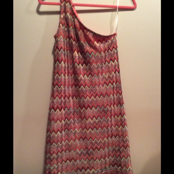 Pink multi color dress