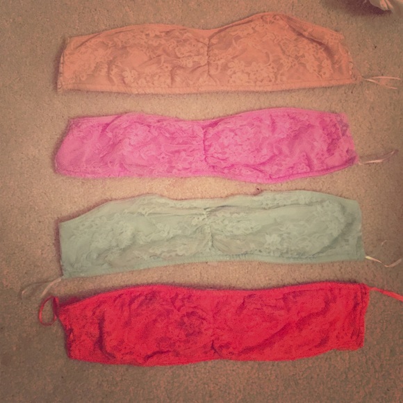 💙💜 4 lace bandeau tops 💜💙
