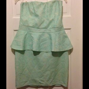 Turquoise Peplum Dress | Size XL