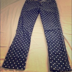 AG Stevie Ankle polka dot jeans