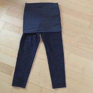 Lululemon cropped legging with attached skirt.