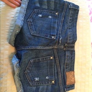 Paris blue jean shorts