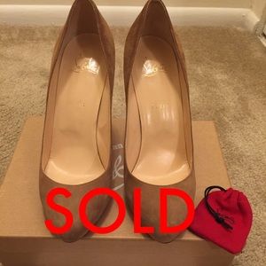 Louboutin suede royal new declic 120 pumps