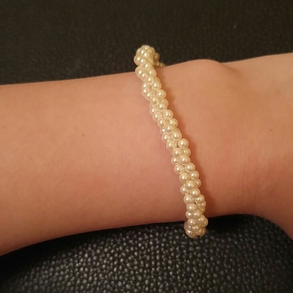 Faux pearl bracelet