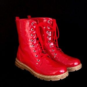 Chinese Laundry Red Lace Up Boots