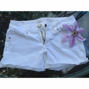 White Jean Shorts