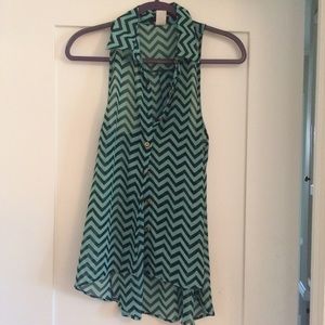 Blue and teal chevron blouse!