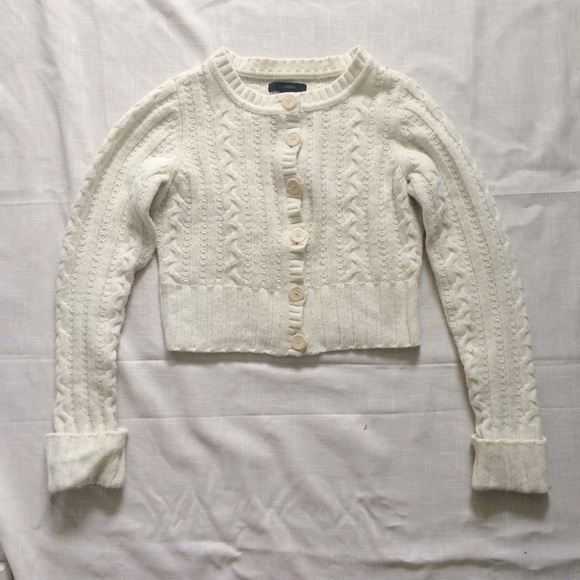 Express Cropped Cable Knit Sweater