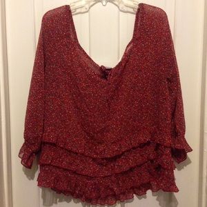 Flower Print Blouse | Size L