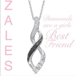 ZALES Black Diamond Infinity Pendant Necklace