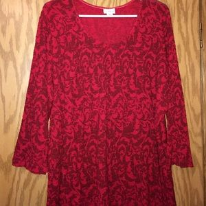 Red & black crinkle shirt