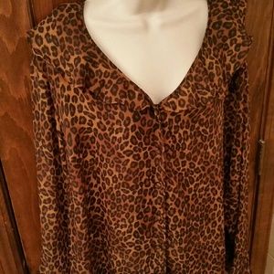 A lepord print blouse with cami. 2for10$