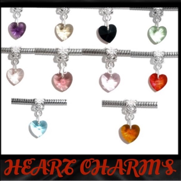 Lime green heart charm - Picture 2 of 2