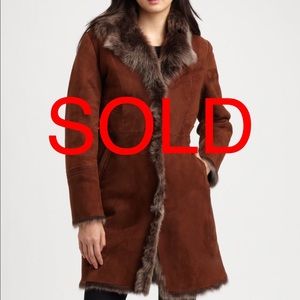 SOLD********Cole haan toscana shearling coat