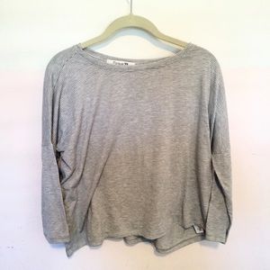 forever 21 grey and white thin striped sweater
