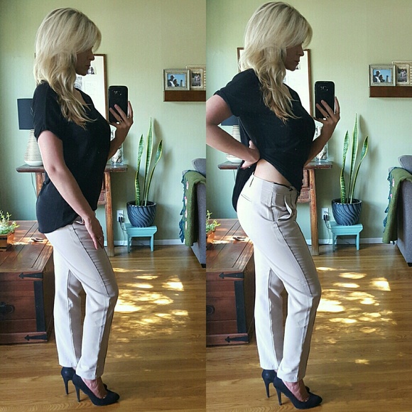 RESERVED Seamed Front Cigarette Pants - Picture 3 of 4