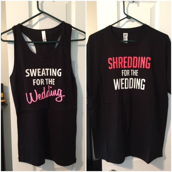 Tops His Hers Wedding Workout Shirts Poshmark