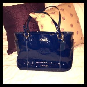 Coach purse- Navy patent leather