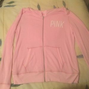 NWOT lightweight PINK zip-up hoodie