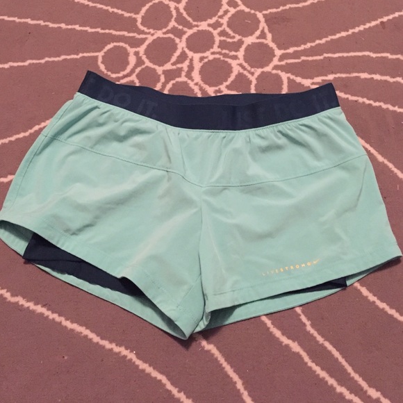 Teal Nike dry-fit shorts
