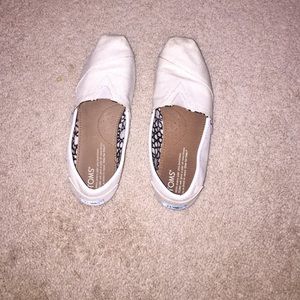 White Glitter TOMS