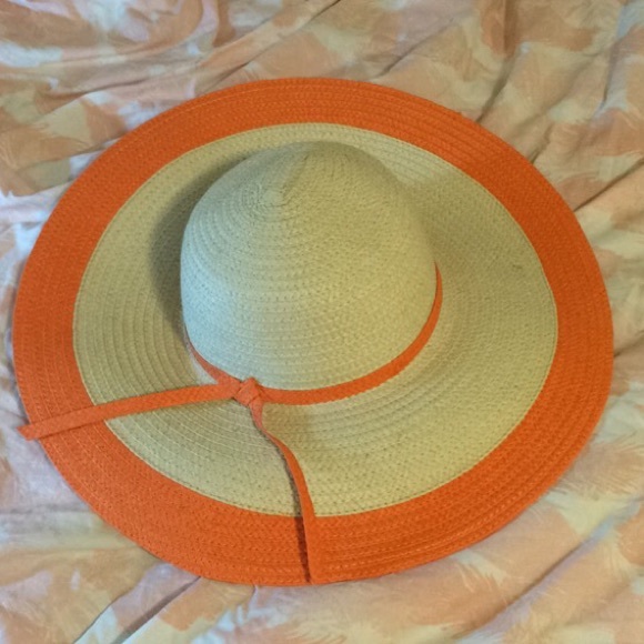 Orange Rimmed Sun Hat